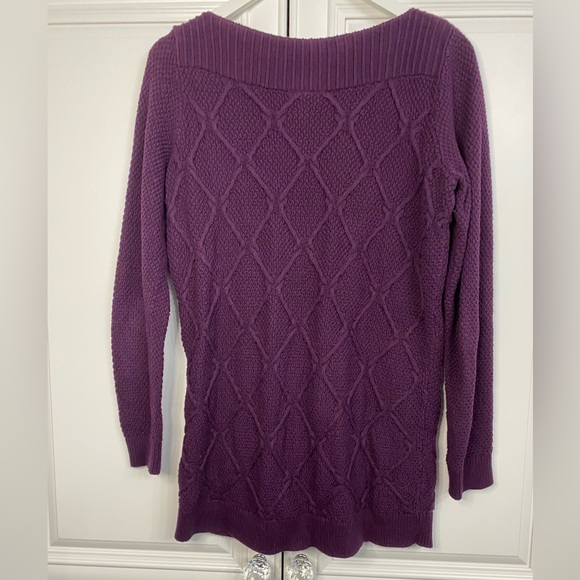 EUC Women’s Size Medium Loft Wide Neck Sweater in Purple - Picture 5 of 7